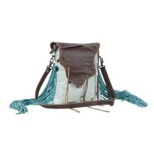 Axie Leather & Hair On Bag-Myra Bag Fringed Shoulder Bag